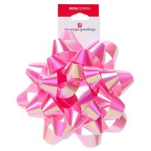 4.25 IN. PINK IRIDESCENT GIFT BOW (1-COUNT)