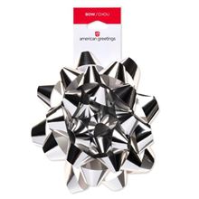 4.25 IN. SILVER CONFETTI GIFT BOW (1-COUNT)