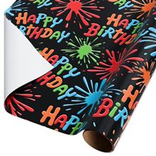 20 Sq. ft. Happy Birthday Splat Wrapping Paper