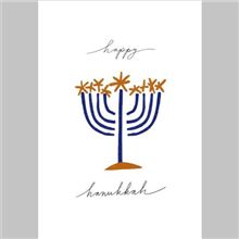 HAPPY HANUKKAH W MENORAH