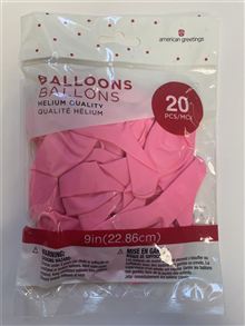 Balloons 9 Pink 20ct