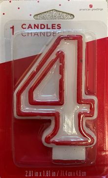 Birthday Numeral Candle 4