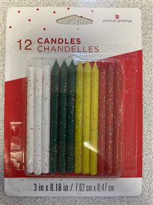 Birthday Candles Glitter Spirals