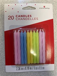 Birthday Candles Pastel Spirals