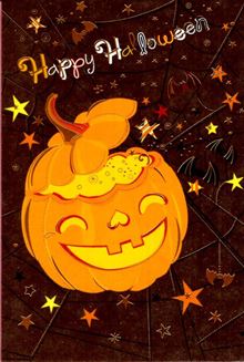 JACK O LANTERN W WEB AND BATS