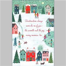 WINTER SCENE WITH HOUSES