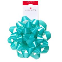 4.25 IN. AQUA BLUE GIFT BOW (1-COUNT)