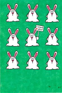 BUNNIES I LOVE YOU SIGN