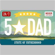 5 Star Dad License Plate