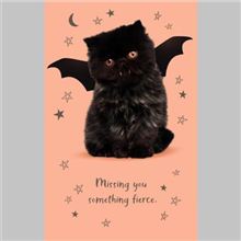 KITTEN IN FIERCE BAT COSTUME