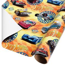20 Sq. ft. Hot Wheels Birthday Wrapping Paper for Kids