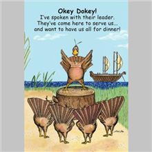 TURKEYS SERVE DINNER