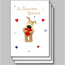 Boofie Holding Heart on White