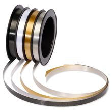 Curling Poly Ribbon Black, White, Silver, Gold