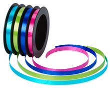 Curling Poly Ribbon Navy, Pink, Aqua, Lime Green