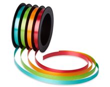 Curling Poly Ribbon Red, Orange, Aqua, Lime Green