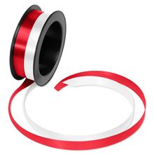 Curling Poly Ribbon, Red White