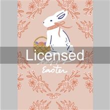 BUNNY W BASKET FLORAL PATTERN