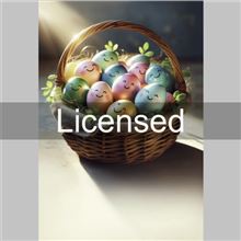 PHOTO SHINE ON BASKET OF EGGS