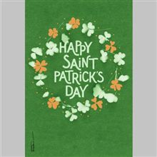 RING OF CLOVER ON GREEN