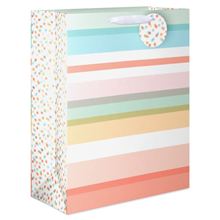 Extra Large Gift Bag Baby, Stripes with Tag