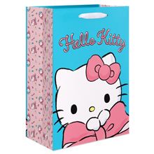 Medium Blue and Pink Hello Kitty Gift Bag