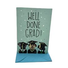 3 DOGS IN GRAD CAPS