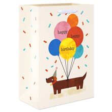 Medium Birthday Gift Bag, Wiener Dog (1-Count)
