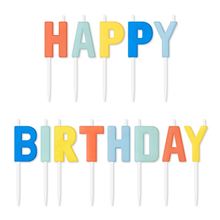 Birthday Toothpick Candles, Colorful Happy Birthday