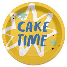 10-Count BRUSH BDAY 7RND PLATE
