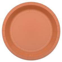10-Count ORANGE SOLID 7RND PLATE