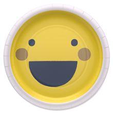 10-Count SMILEY BDAY 9RND PLATE