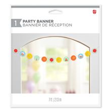 7' Birthday Party Banner Decoration, Birthday Icons