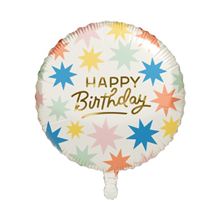 COLORFUL STARBURST HBD BALLOON